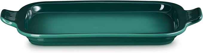 Le Creuset Stoneware Rectangular Dish with Platter Lid, 3 qt., Artichaut