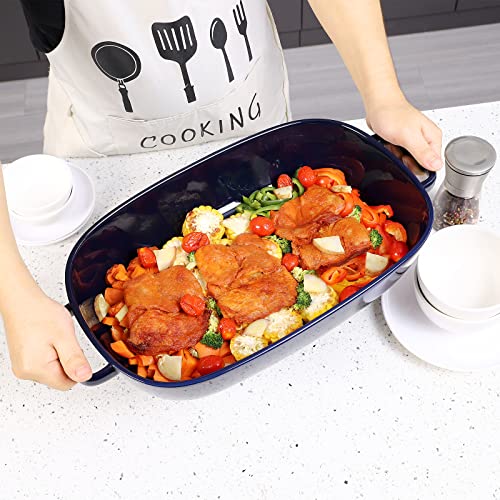 6 Quart Large Rectangular Baking Dish (6 quart Blue)