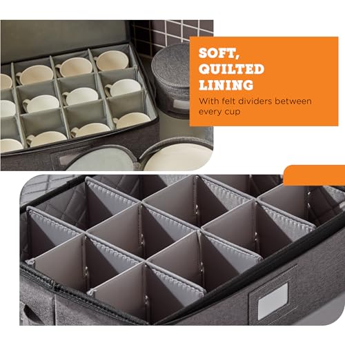 Cup & Mug Storage Case (Gray / 1 Piece Box for Cups and Mugs)