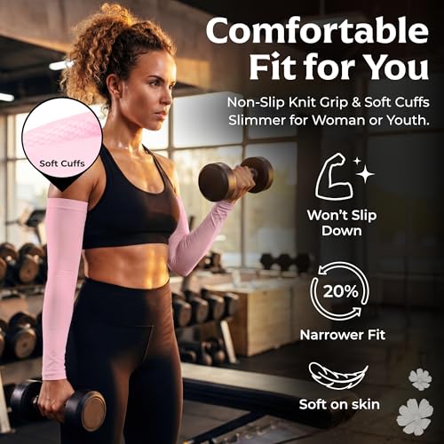 Women’s Cooling Arm Sleeves (1 Pair: Pink / One Size)