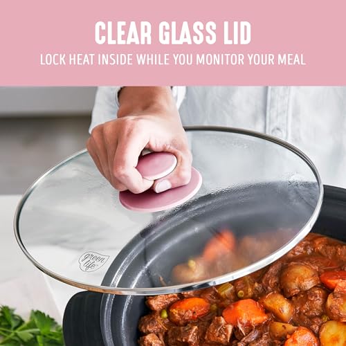 8QT Ceramic Nonstick Slow Cooker (Pink / 8 Quarts)