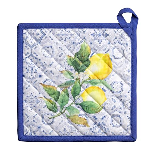 Pot Holders 100% Cotton Potholders (030 - Citrus / 8" x 8" (Pot Holder Pack of 1))