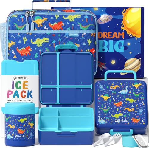 Kids Bento Snack Lunch Box with 4 Compartment (7 count)