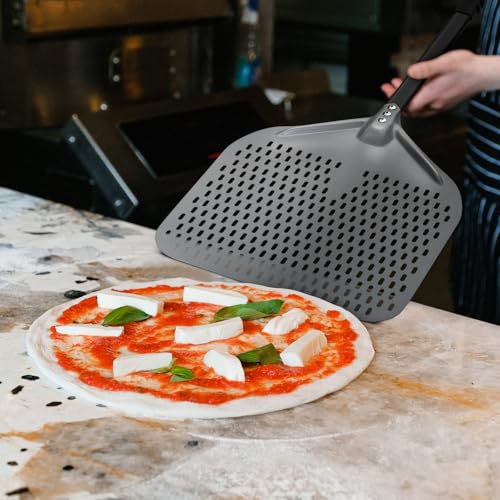 14" x 17" Perforated Pizza Peel (14" - 35 inch overall)