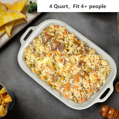 4 Quart Casserole Programmable Slow Cooker with Ceramic Baking Dish (Red)