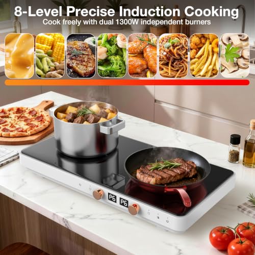 Induction Cooktop with Removable Cast Iron Griddle