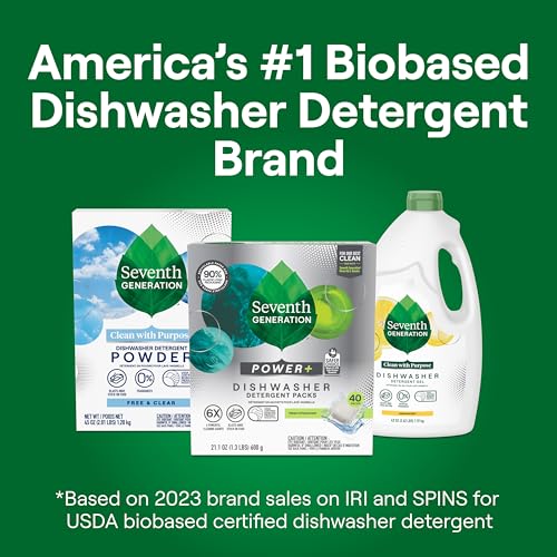 Power Plus Dishwasher Detergent Packs Fresh Citrus scent for sparkling dishes Dishwasher tabs 40 count (40 Count (Pack of 1))