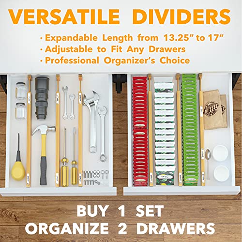 Bamboo Drawer Dividers (Short (13.25-17 in))