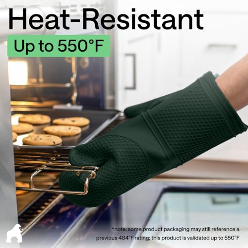 Silicone Oven Mitts (Hunter Green / 12.5" Oven Mitts)
