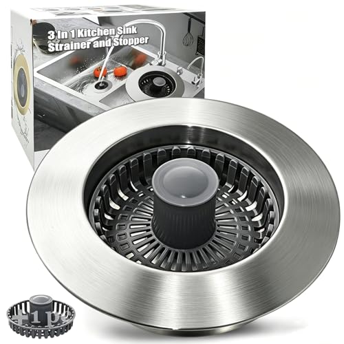 Kitchen Sink Drain Strainer (Brushed Nickel)
