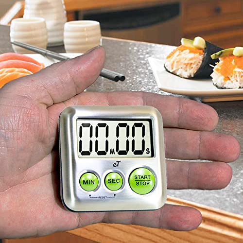 Elegant Digital Kitchen Timer Stainless Steel