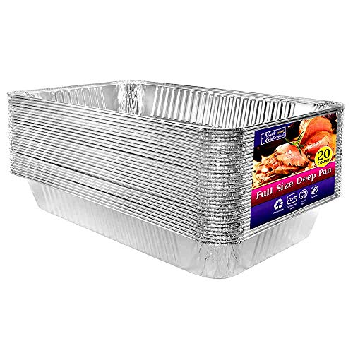 Aluminum Deep Foil Pans Full Size (20 Count)