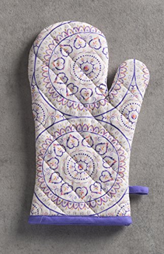 Maison d'Hermine Oven Gloves 100% Cotton Oven Mitt (090 - Mandala / 7.5" x 13" (Oven Mitt))
