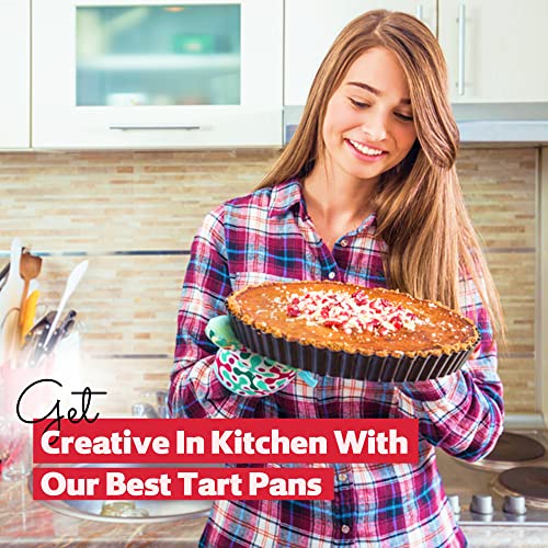 Tart Pan 10 Inch Removable Bottom (10 Inch)