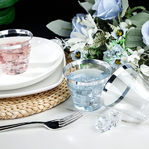200PCS Silver Plastic Cups (9-Silver-200)