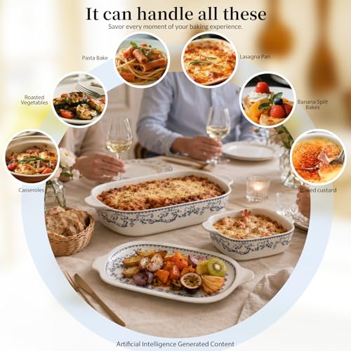 Ceramic Casserole Dish with Lids for Oven