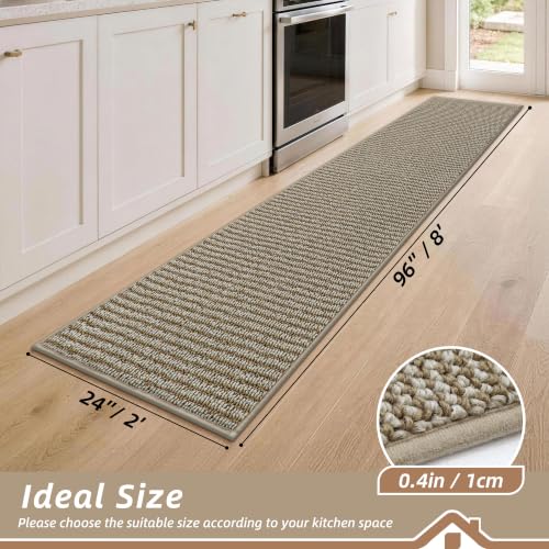 Kitchen Runner Rugs 24"x96" (Light Beige / 24" X 96" (Rectangular))