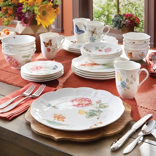 Butterfly Meadow Porcelain 28 (28-Piece Dinnerware Set)