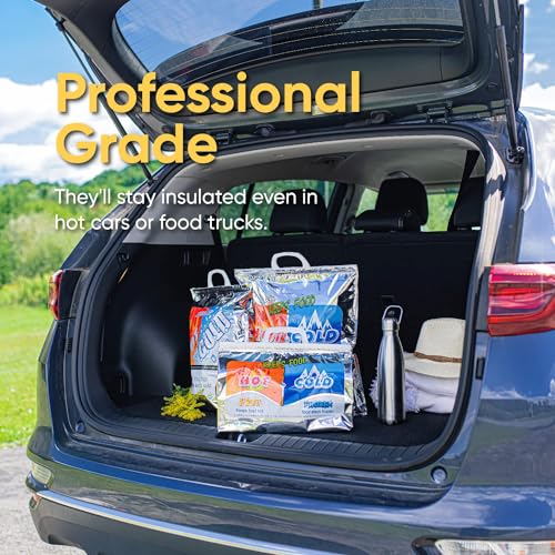 Hot and Cold Insulated Bags for Food Delivery (Medium (Meal and Grocery Size))