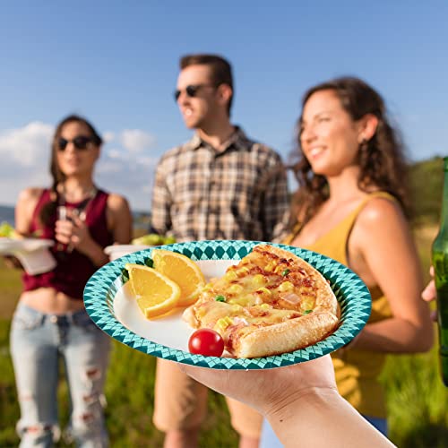 Paper Plates Disposable (Green Blue-360pack)