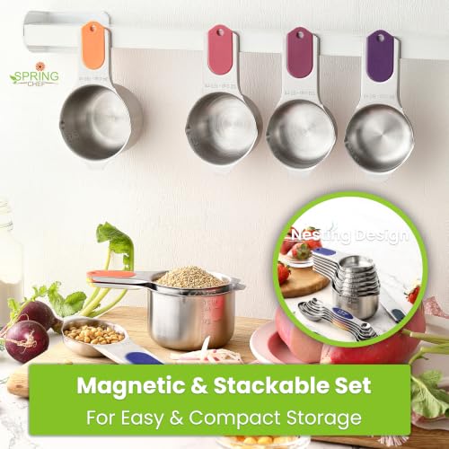 Magnetic Measuring Cups & Spoons Set of 15 (Mountain Sunrise)