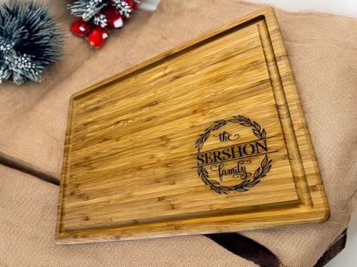 Handmade Personalized Cutting Board (Family Engraving)