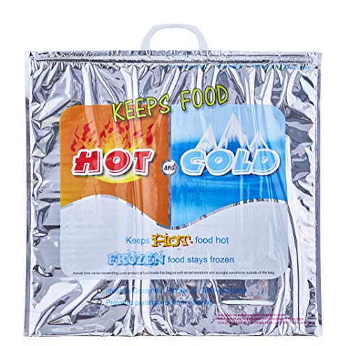 Hot and Cold Insulated Bags for Food Delivery (X Large (Grocery Size))