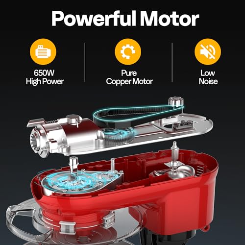 3-in-1 Stand Mixer, 6-Quart Tilt-Head Mixer, 10 Speeds, Red (3-in-1 / Red)