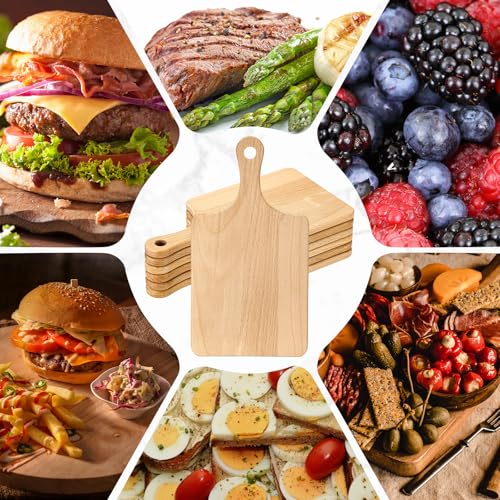 6 Pcs Wood Cutting Boards Bulk (13 x 7 inches)