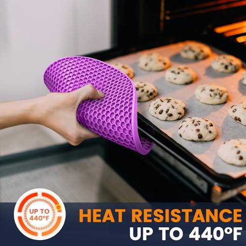 Silicone Trivet Mats 4 Heat Resistant Pot Holders Multipurpose Non