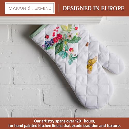 Maison d'Hermine Oven Gloves 100% Cotton Oven Mitt (035 - Printemps / 7.5" x 13" (Oven Mitt))