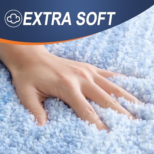 Bathroom Rugs Mat 30x20 (30" X 20" / Light Blue)