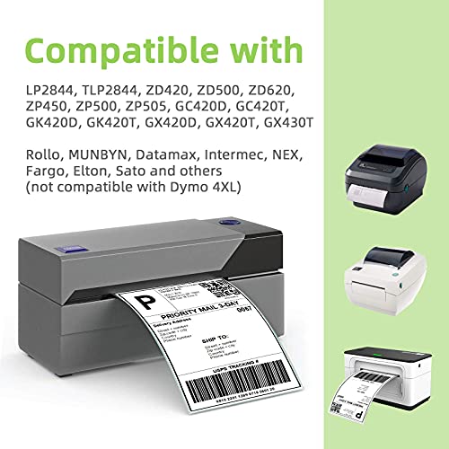 Compatible 3" x 2" Direct Thermal Labels Replacement for Barcodes Postage Address Shipping Compatible with Rollo & Zebra Desktop Printers Adhesive & Perforated (3" x 2" / 12 Rolls)
