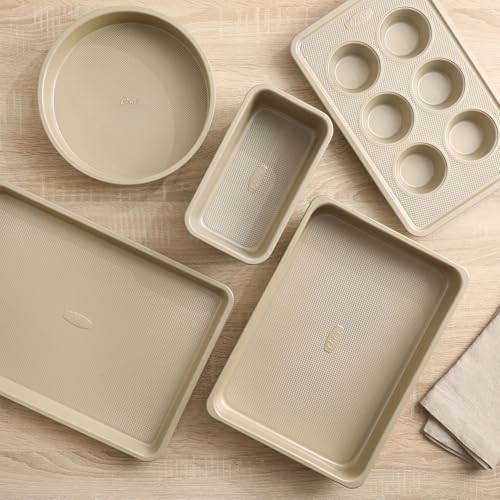 Verlice 5 Piece Carbon Steel Baking Pans Bakeware Set W (5 Count)