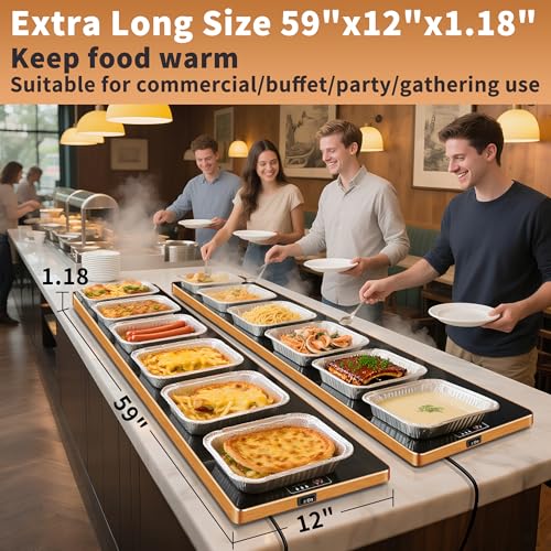 Electric Warming Tray (Black / Extra Long-59"x12")