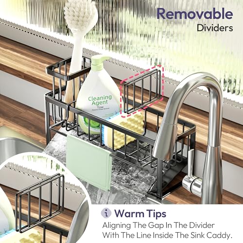 Sponge Holder for Kitchen Sink (Black)