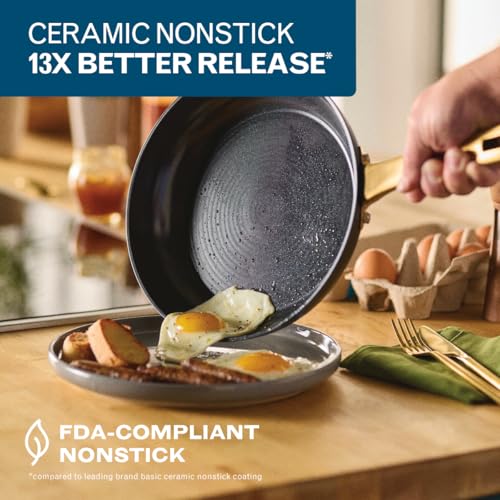 Forged Induction Ceramic Nonstick Cookware Set (Black / Cookware Set (12-Piece))