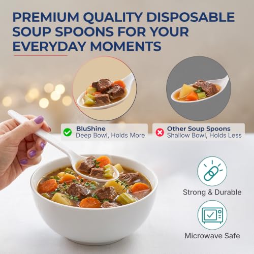 Extra Heavy Duty Plastic Soup Spoons