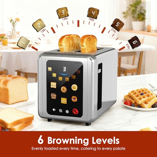 Full Touch Screen Toaster 2 Slice (silver)