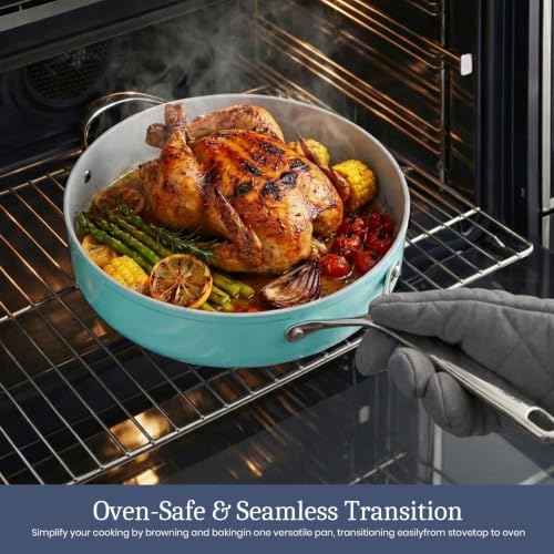 Ceramic Dutch Oven with Lid (Caribbean Blue)