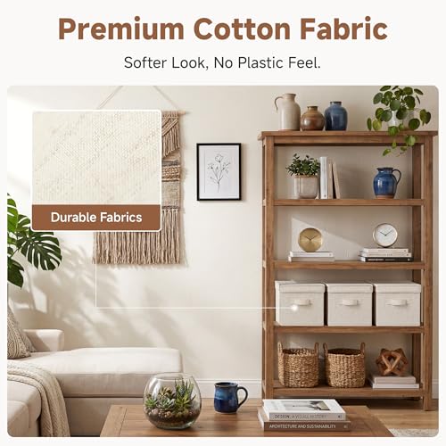 Fabric Storage Bins (Rustic Linen / Large)