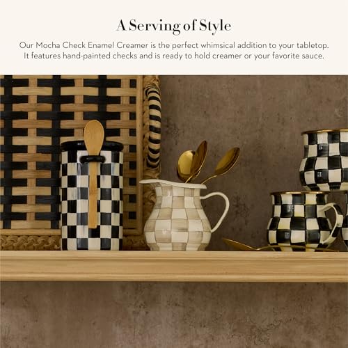 Enamel Creamer (Mocha Check)