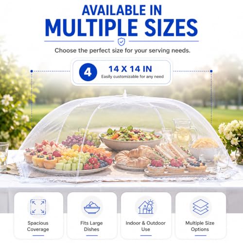 Pop Up Outdoor Food Covers to Keep Bugs Away (4 Count)