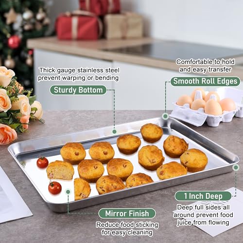 Half Baking Sheet with Wire Rack (18*13 Inch)
