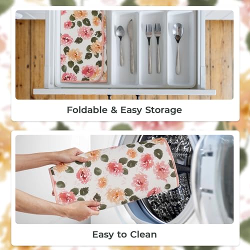 Dish Drying Mats 2 Pack (16''X18'' / Cottage Floral)