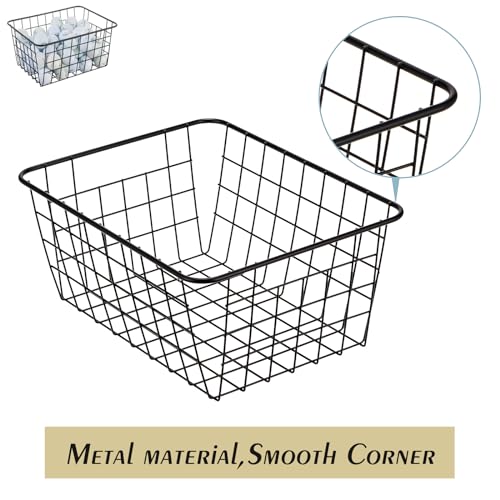 Wire Kitchen Storage Basket 5 Packs (5 Black)