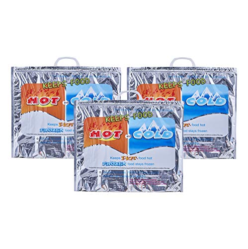 Hot and Cold Insulated Bags for Food Delivery (Medium (Meal and Grocery Size))