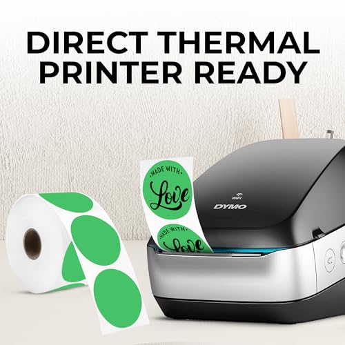 Dark Green Thermal Labels (Dark Green / 735 Stickers)
