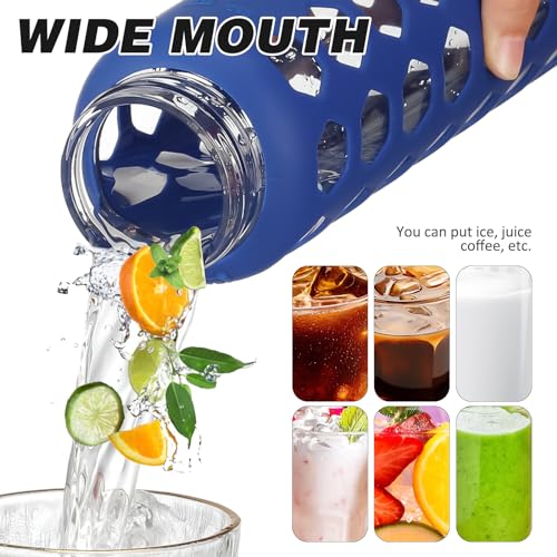 Glass Water Bottle (Bule / 24 Ounces)