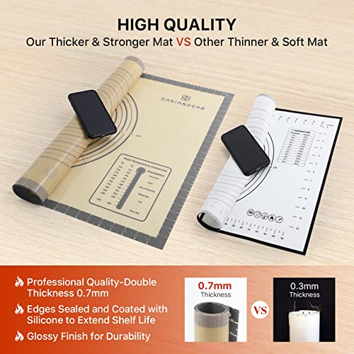 36"x24" Extra Thick Silicone Baking Mat for Pastry and Bread